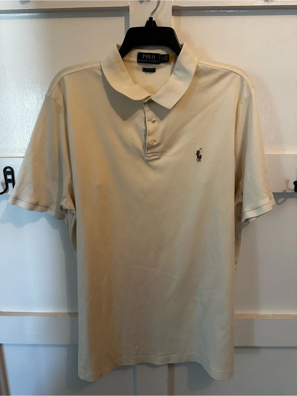 Ralph Lauren Men's Polo Shirt in Cream